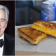 Left: Chicago legend Dennis Farina. Right: A giardiniera grilled cheese worthy of his name.